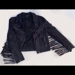 Top shop suede fringe moto jacket